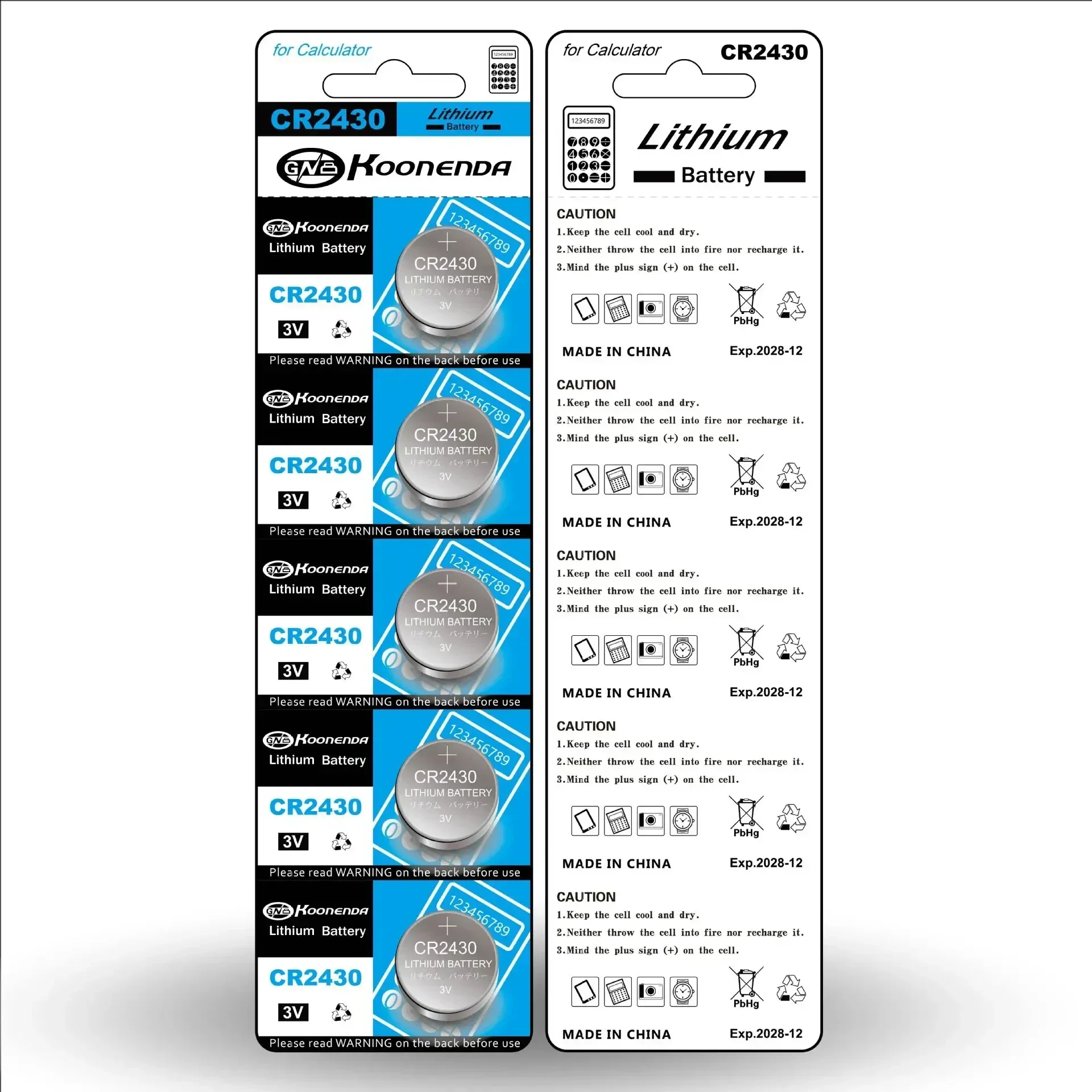 

5/10/15/20pcs CR2430 3V Lithium Battery DL2430 BL2430 Buttton Coin Cells Batteries for Car Remote Control Motherboard Watch