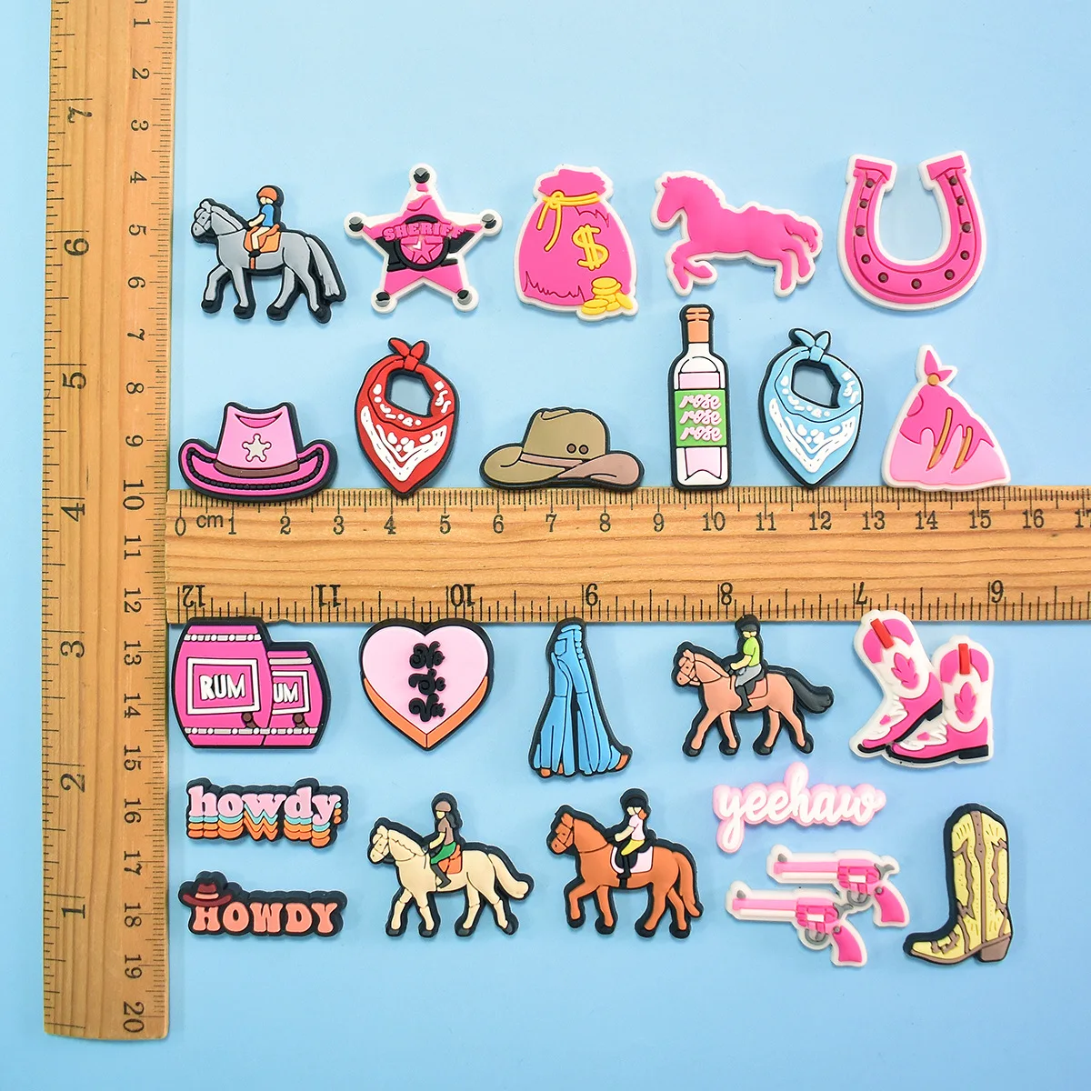 new cow boy seires 2024 shoe Charms Garden Shoe Decorations fashion carton Buckle for clog Accessories Wristband DIY