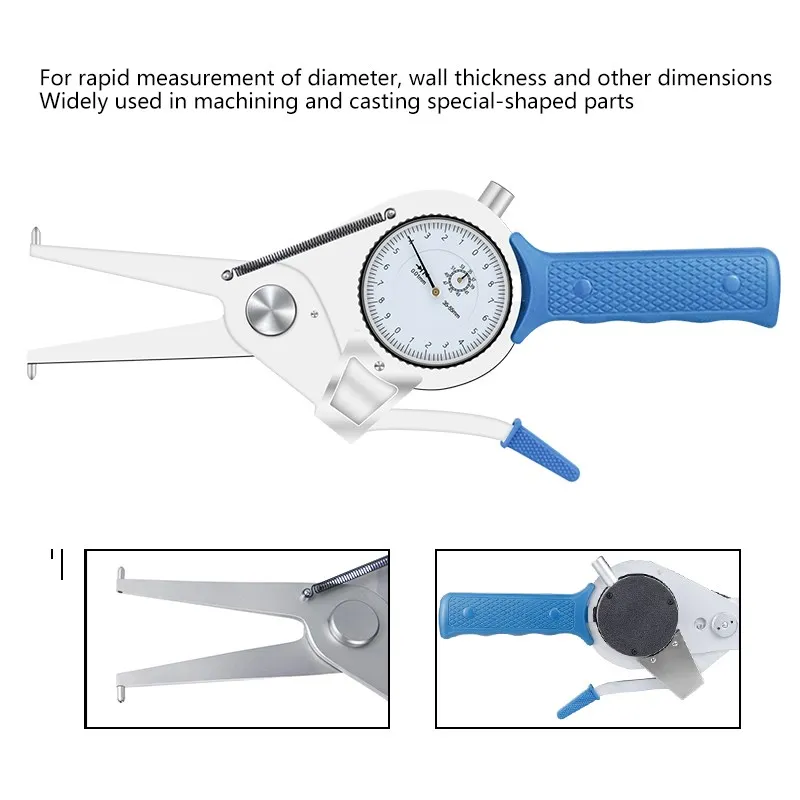  Gauge Internal Caliper Dial 0.01mm 35-55mm Shockproof Micrometer Inside Snap Gauge for Internal Diameter Measuring Tools