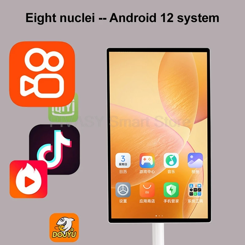 Draagbare monitor Touchscreen Multi-size Android Bestie Smart TV Batterij-power-apparaat Draaibaar Verplaatsbaar voor Gym Indoor Live