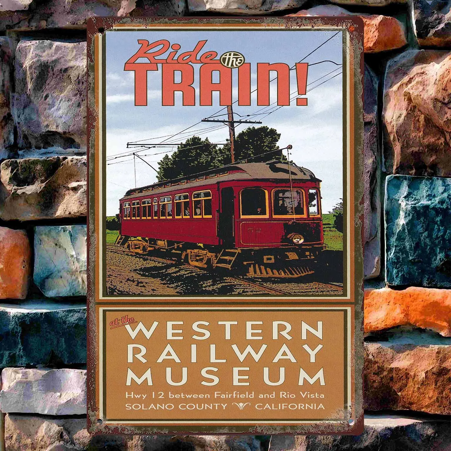 

Поезд в Distant Valley Curve 1 шт. винтажная металлическая вывеска кафе-бар гараж гостиная кухня стены художественное украшение