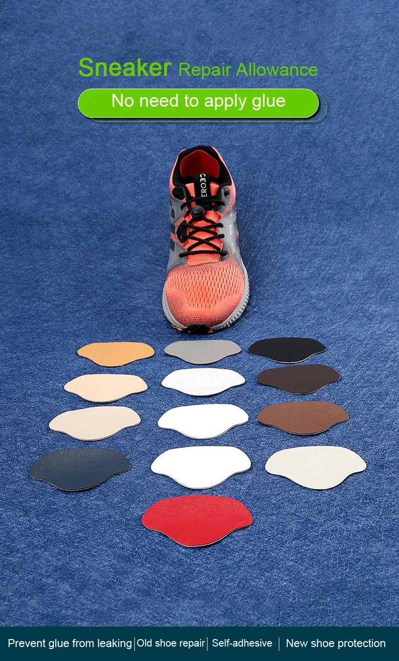 Schuhflicken, Obermaterial-Reparaturaufkleber, selbstklebende Schuhsohle, Fersenschutz, Reparatur für Löcher in der Ferse, gefüttert, abriebfest, Fußpflege-Werkzeug. – Detail 1