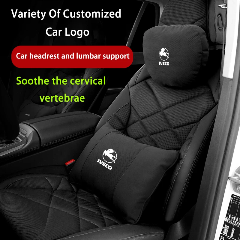 Car Headrest Lumbar Universal Backrest Pillow Interior Accessories For Iveco Daily IV V VI Van EcoDaily Accessories