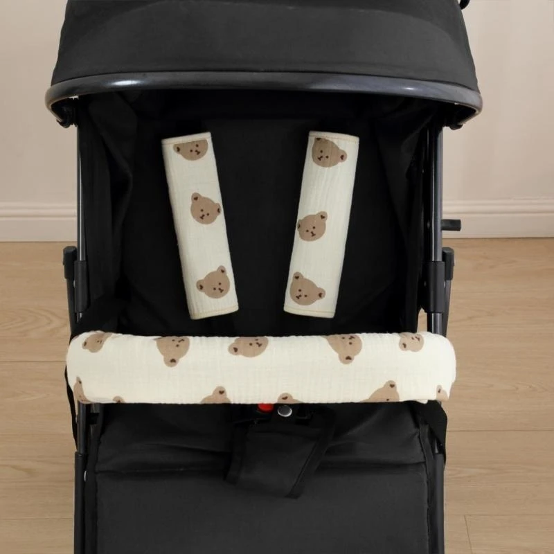

Stroller Armrest Cover Soft and Breathable Baby Cart Safety Belt Shoulder Sleeve