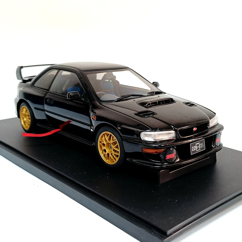 Auotoart 1:18 Impreza 22B STI Black JDM Alloy Fully Open Simulation Limited Edition Metal Static Car Model Toy Gift