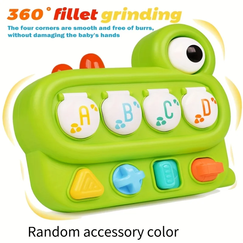 Green Dinosaur Peekaboo Puzzle Box - Interactive Educational Toy , for Toddlers & Youngsters - Halloween & Christmas Gift