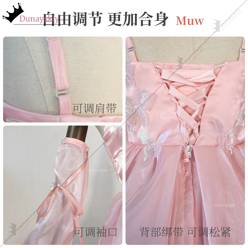 Gra miłość i Deepspace Hunter dziewczyna przebranie na karnawał różowa koronkowa księżniczka sukienka Lolita stroje Anime sukienki damskie stroje do odgrywania ról