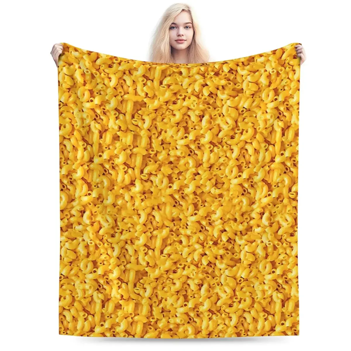 Mac And Cheese Blanket Soft Warm Flannel Throw Blanket Bedding for Bed Living room Picnic Travel Home Sofa