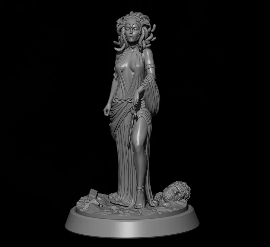 Resina modelo Medusa Queen Snake, sin pintar, sin Color, RW-138, 1/24, 75mm, 1/18, 100mm