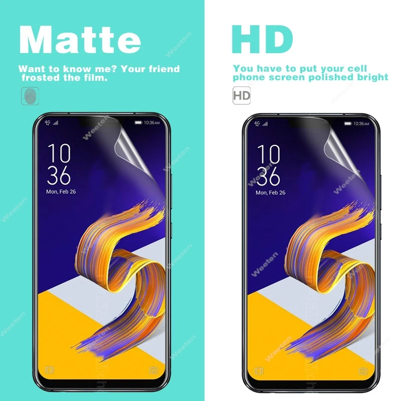 

Glossy HD Clear Film For Asus 6 5 2 5.0 5.5 ZS550KL Zc551kl ZC553KL ZU680KL Ze520kl Ze552kl ZE553KL ZC521TL Matte Film Cover