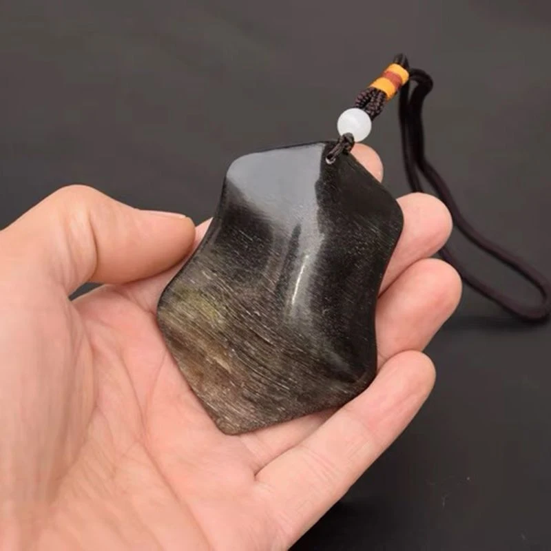 Authentic black donkey hoof pendant amulet, protective talisman for personal protection, car decoration, unisex collectible item