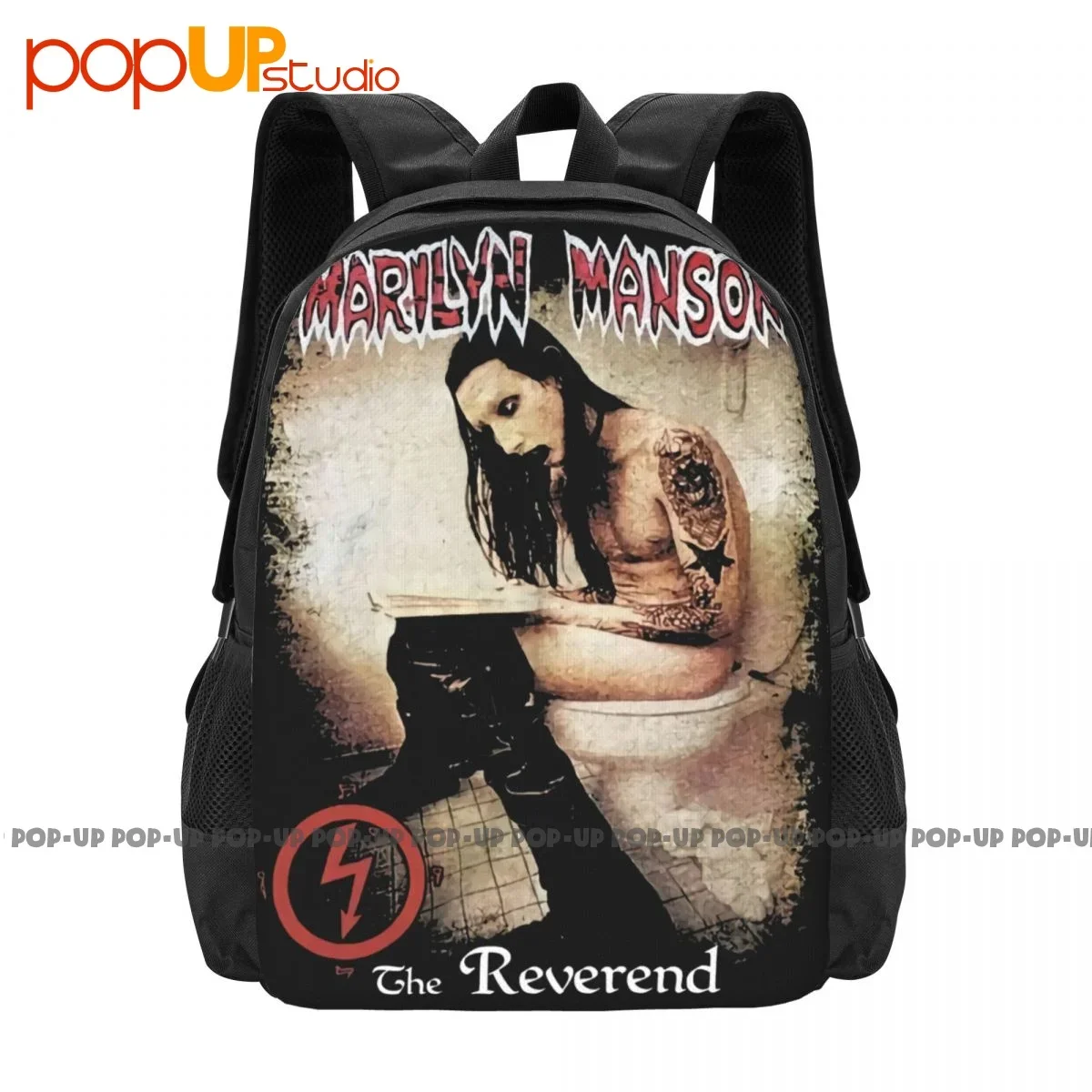 Marilyn Manson The Reverend Antichrist Superstar Bootleg Backpack Large Capacity Portable Eco Friendly