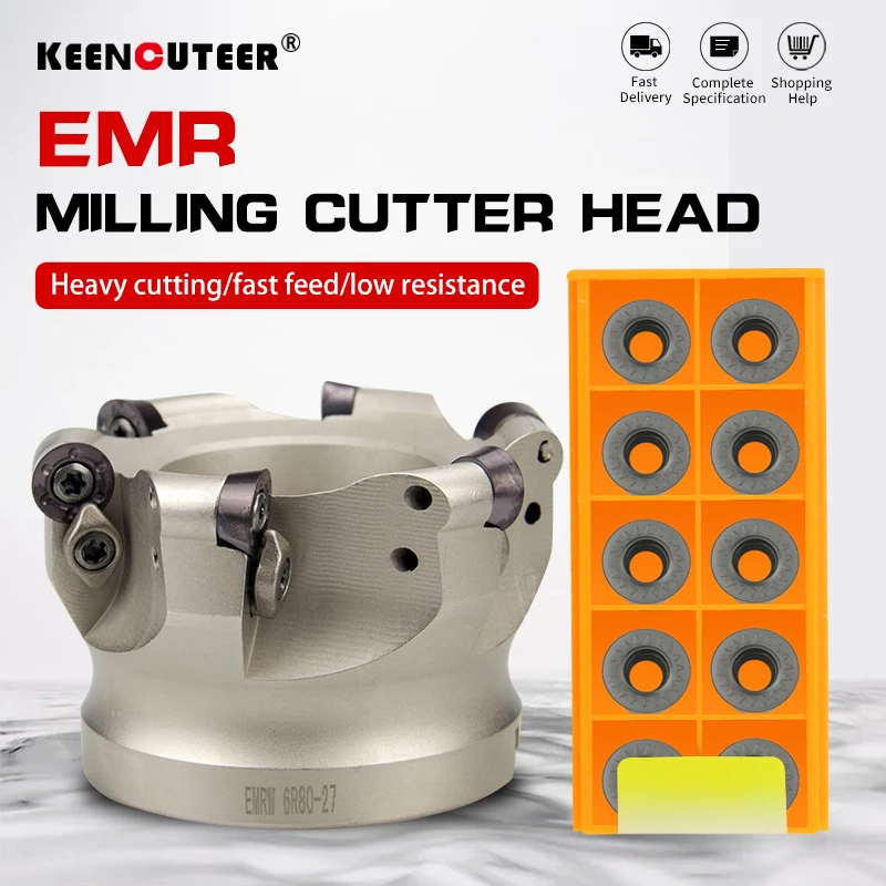 EMR EMRW – support de fraisage pour Machine à découper + Insert en carbure RPMT, TR200