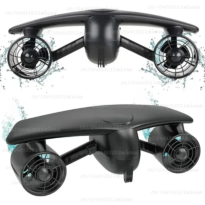 60mins Underwater Sea Scooter 3.6mph Dual Motor 1.8M/S Diving Equipment Underwater Propeller for Scuba Snorkeling