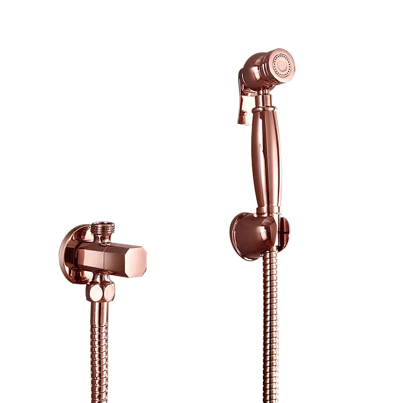 

Rose Gold Bathroom Handheld Toilet Bidet Spray Set