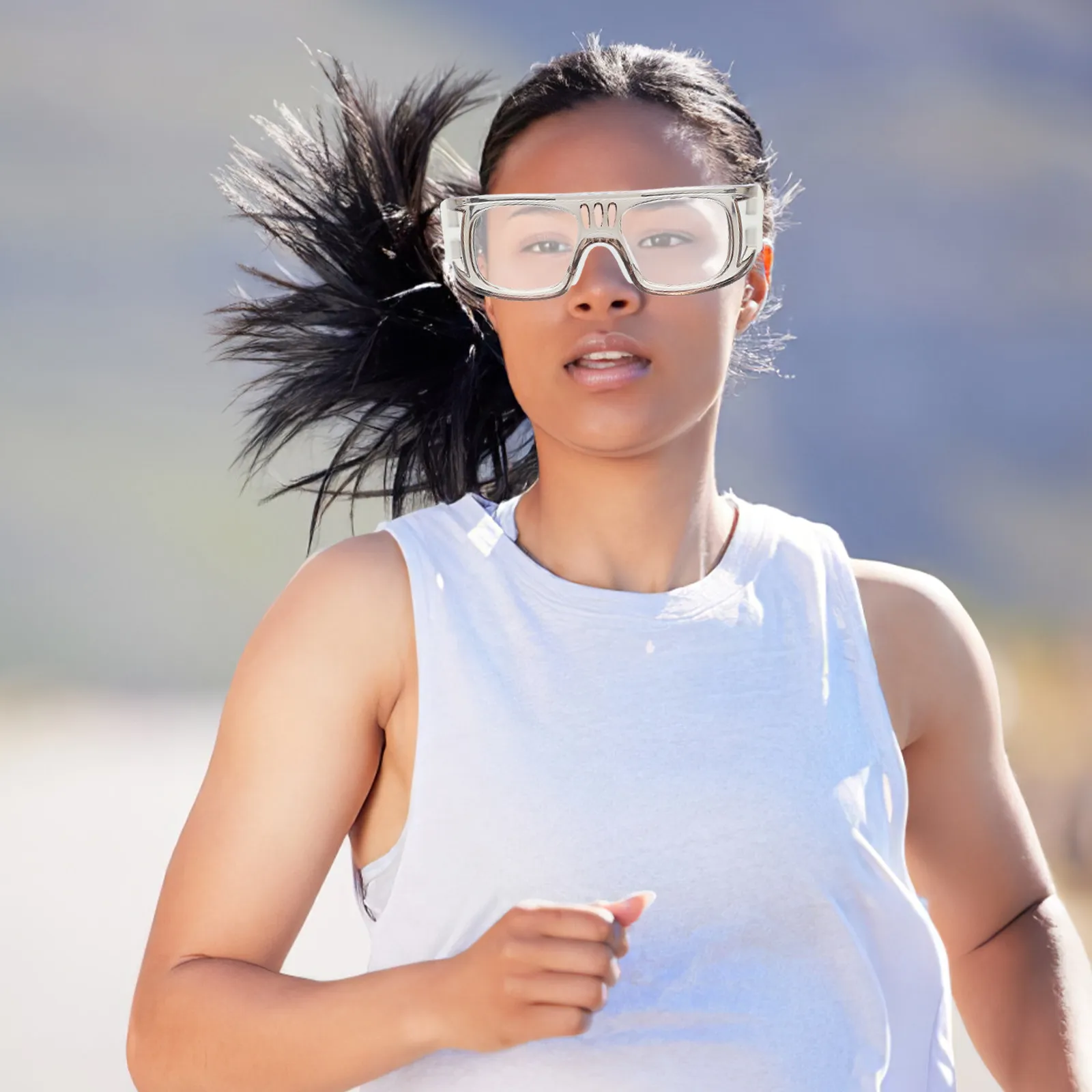 

Sturdy Frame Sports Goggles Uv400 Shockproof Anti Glare Windproof for Basketball Football Volleyball Tennis Badminton Cycling