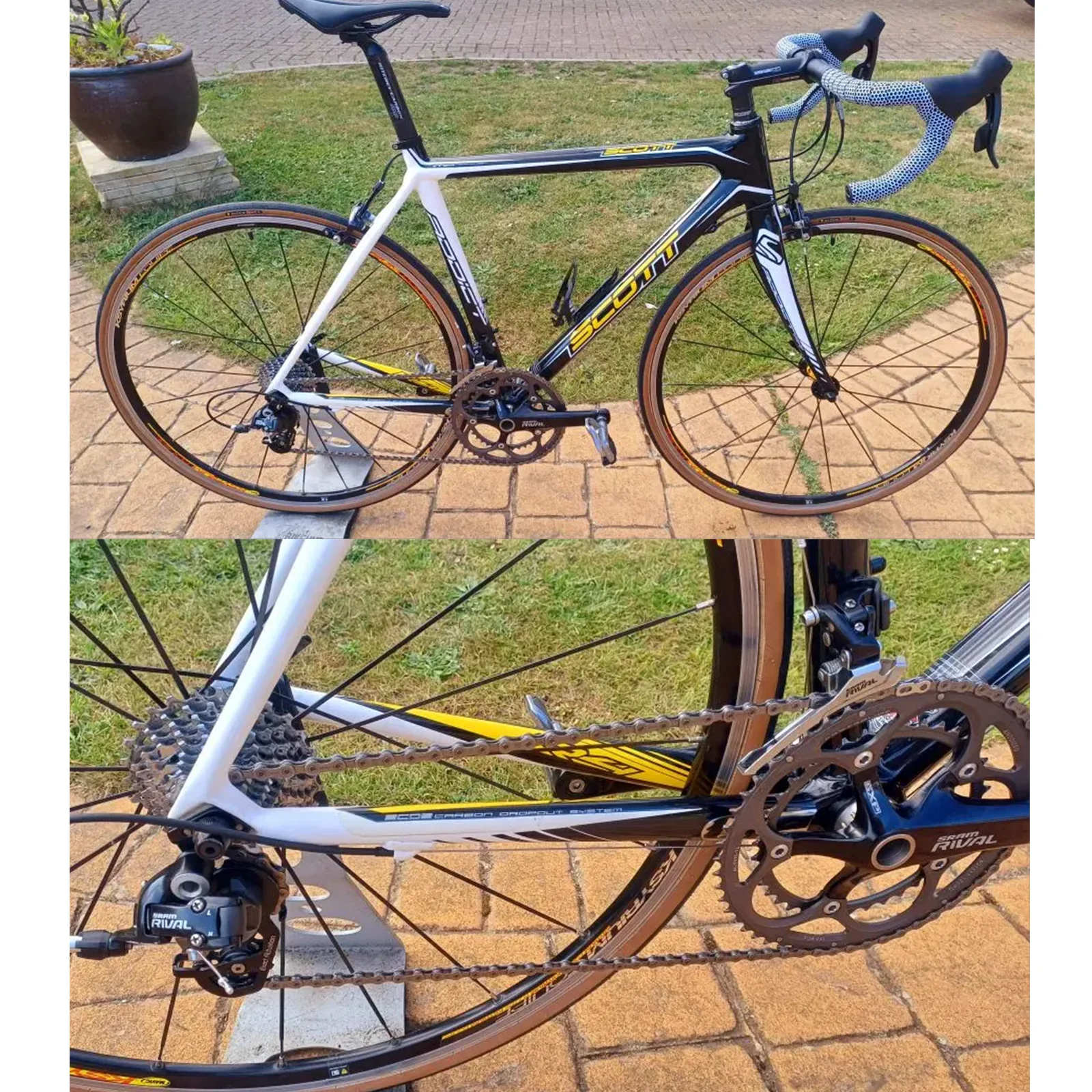 Neumáticos para bicicleta de carretera 700C de alto rendimiento: 60TPI, resistente a pinchazos y plegable, negro/amarillo, tubo interior ultraligero para bicicleta 700x25c