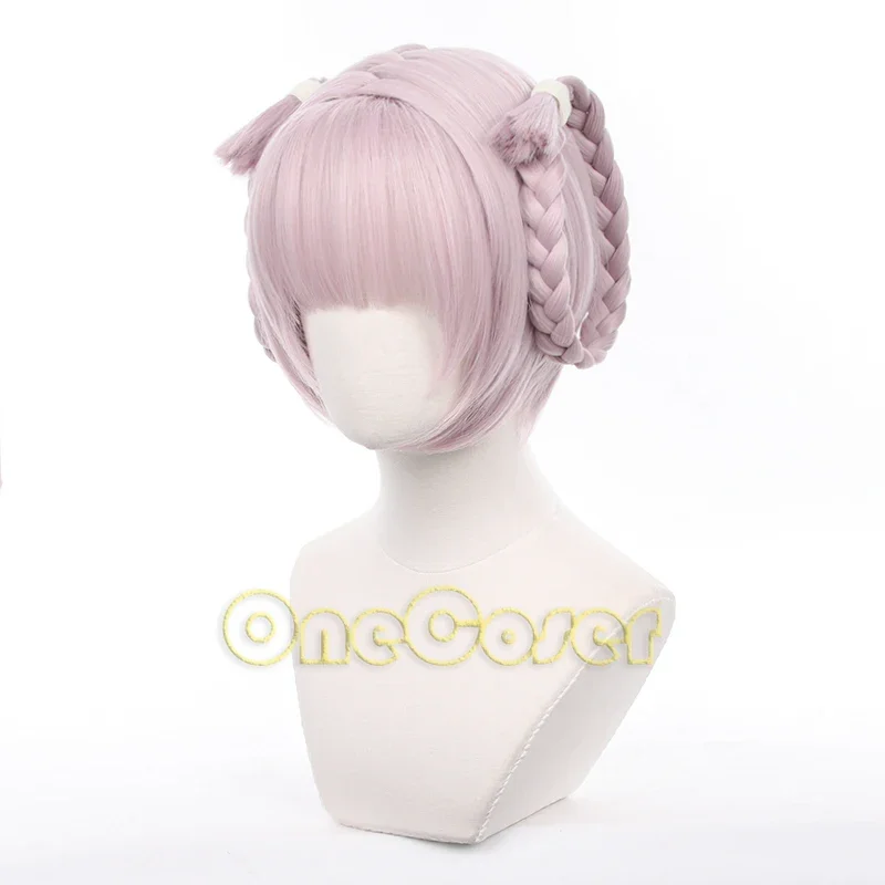 วิกผมคอสเพลย์อนิเมะ Call of the night nazuna nanakusa ผมถักเปียสีชมพูอ่อน yofukashi NO Uta ทนความร้อนช่อผมปลอมเด็กผู้หญิงผู้หญิง