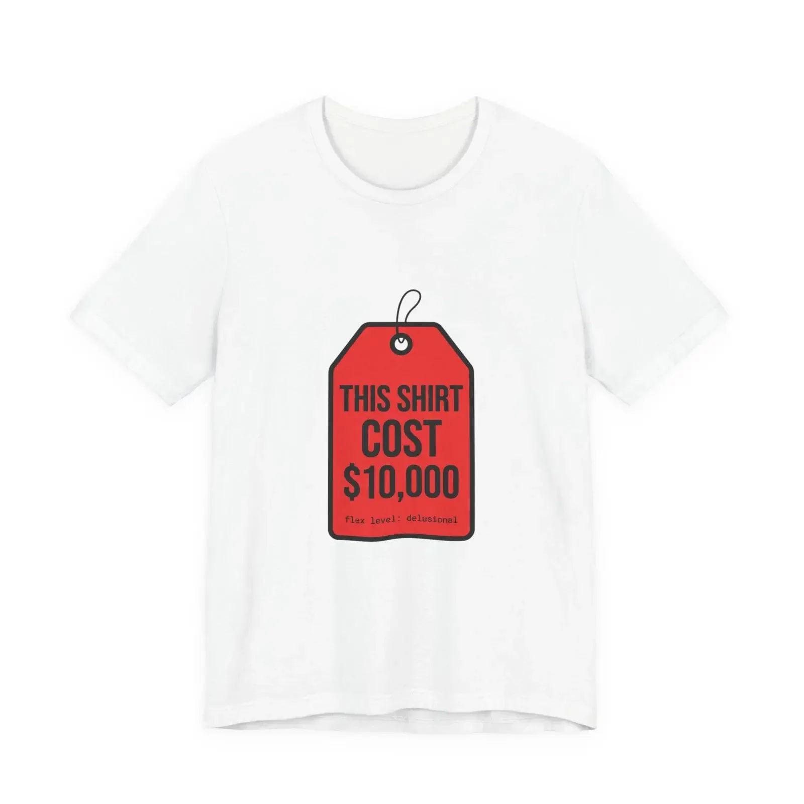 Ironic 'This T Shirt Cost 10 000' flex meme streetwear satire vintage Washed Top For Everyday Wear Versatile homme Stretched