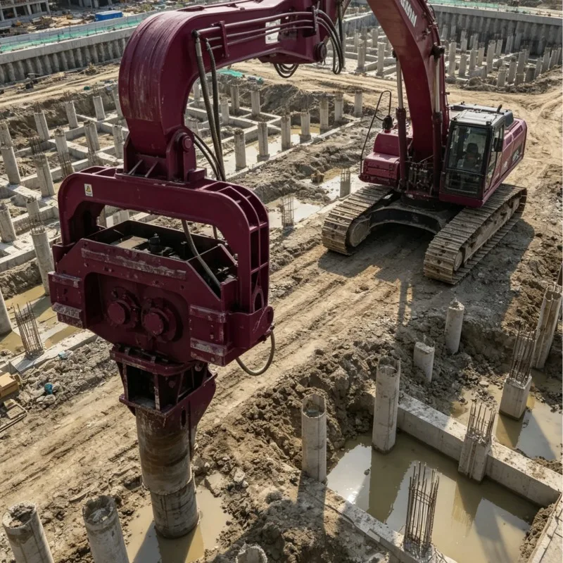 Customized Hydraulic Pile Driver High Frequency Vibro Hammer for Sheet Pile Driving Foundation Construction and Bridge Building