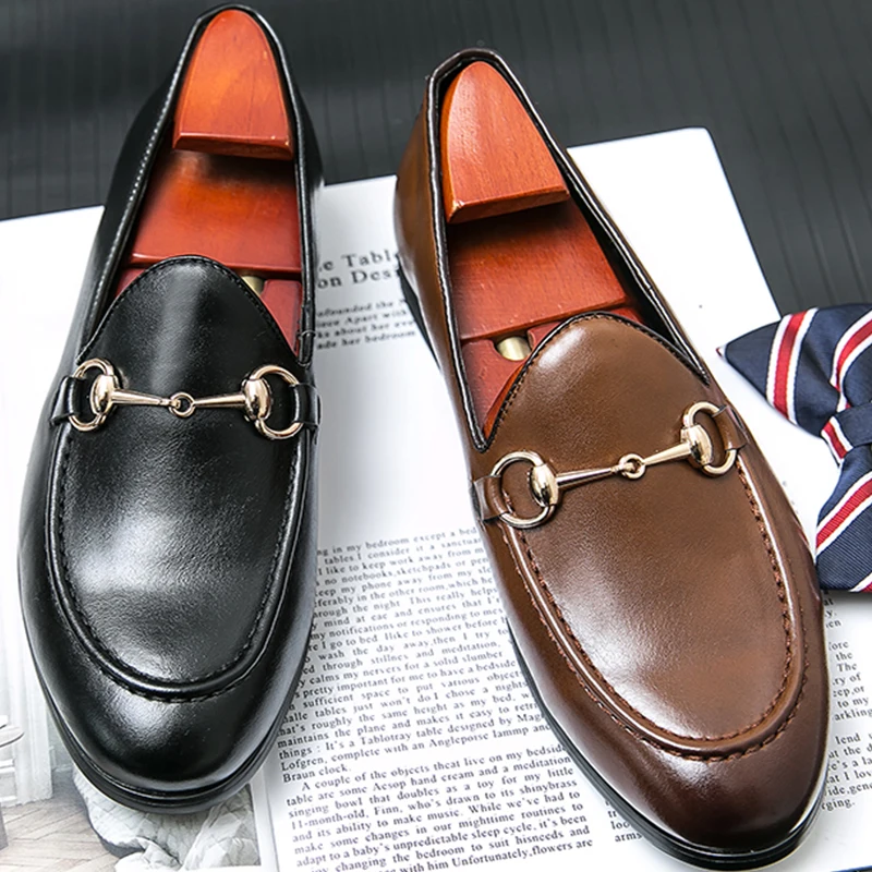 

Классические мужские модельные туфли, деловые кожаные туфли-оксфорды в социальном стиле, мужские лоферы, повседневная кожаная обувь высокого качества для мужчин