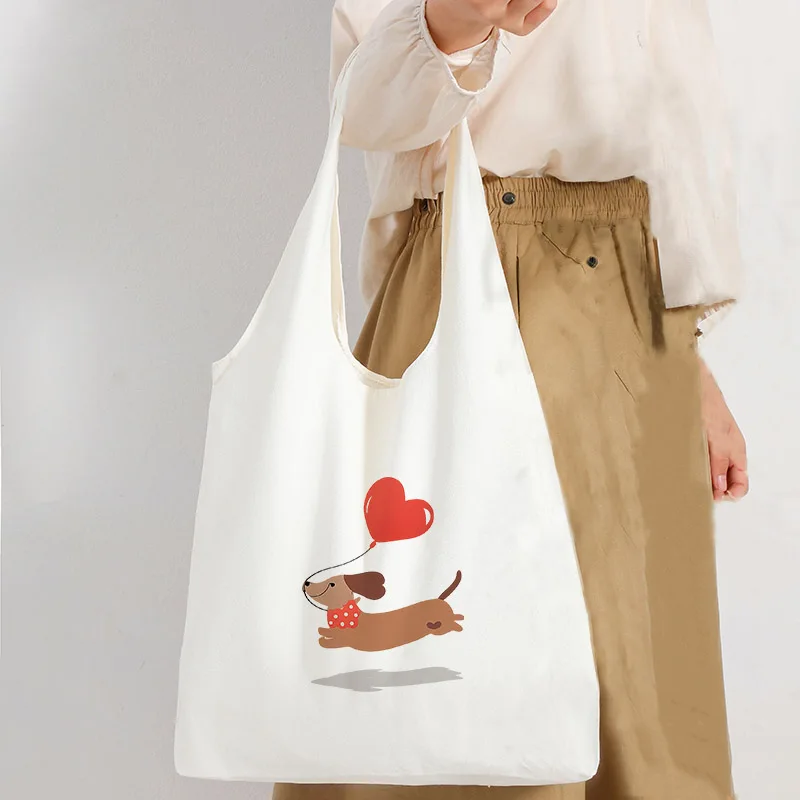 Dachshund Handbag Friendly Reusable Large-capacity Single-shoulder Bag Dachshund Gifts for Man Women Dachshund Women's Gifts