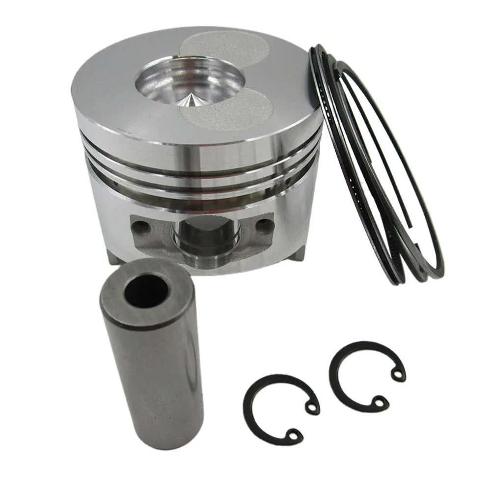 190F Engine Piston Assembly Ring Pin Spring Kit Micro Tillage Generator Set Power Replacement Parts