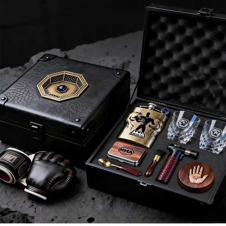 

High-end whiskey UFC/MMA themed smoking kit luxury brand partnership club whiskey smoker