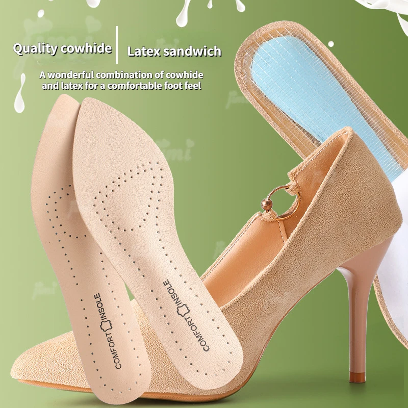 Self-adhesive Women Sandal Insoles Antislip Soft Bottom Breathable Sweat-absorbent Deodorzation Pumps Insoles Sole Stickers Pad