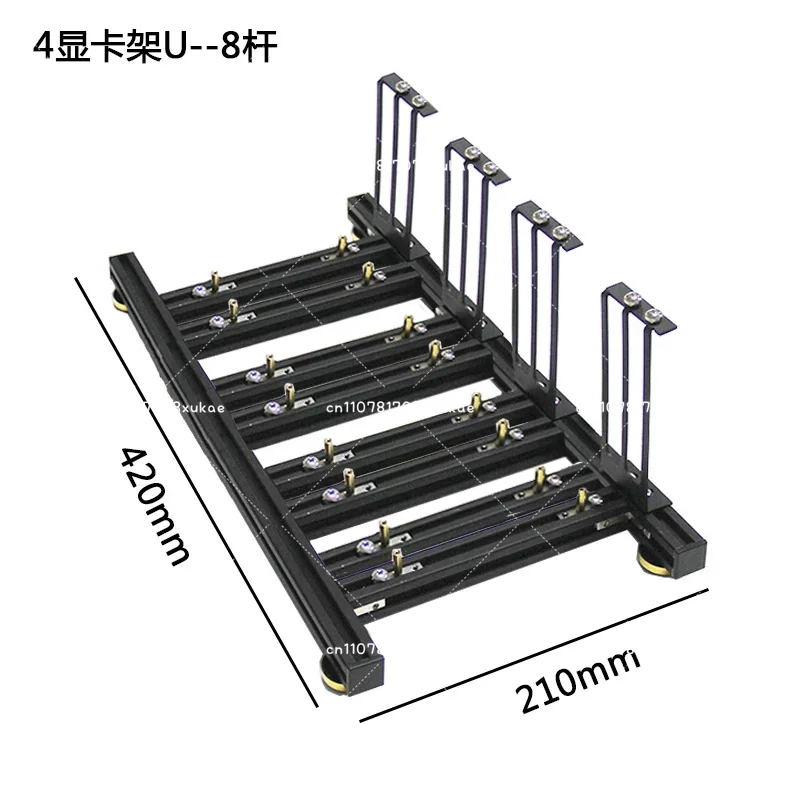 4 graphics card bracket Open heat dissipation aluminum alloy DIY holder 4GPU graphics card overhead rack min