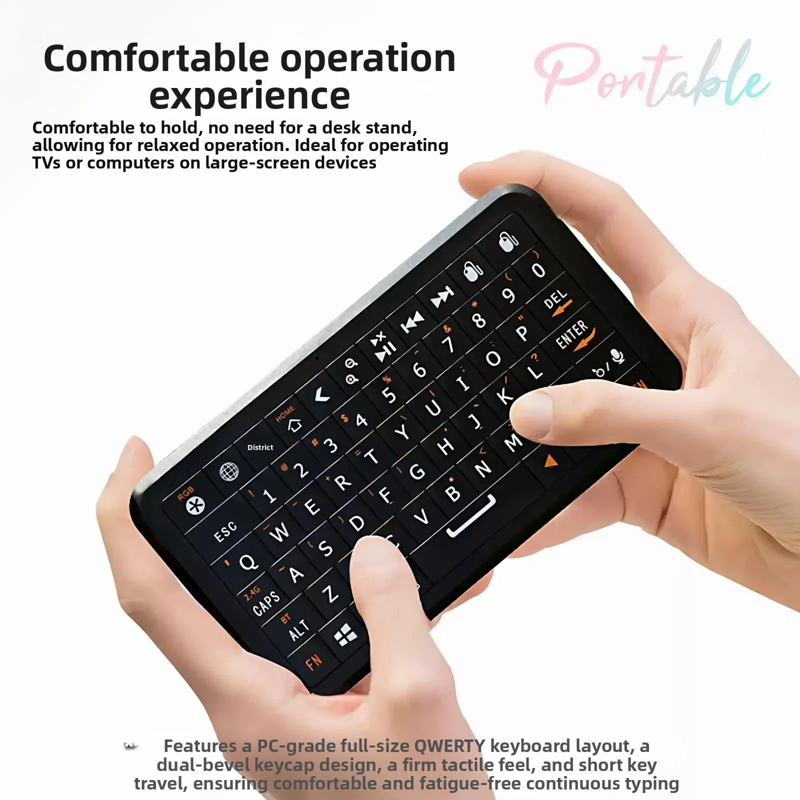 Winmaxle Keyboard Wireless Bluetooth Somatosensory Mouse Blackberry Style RGB Portable Mini AI Voice Keyboard RGB Backlight