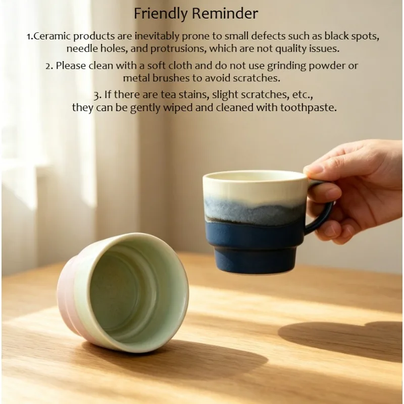 Ceramic coffee cup made by kiln transformation, hand brewed for sensory coffee tasting, and scented mug