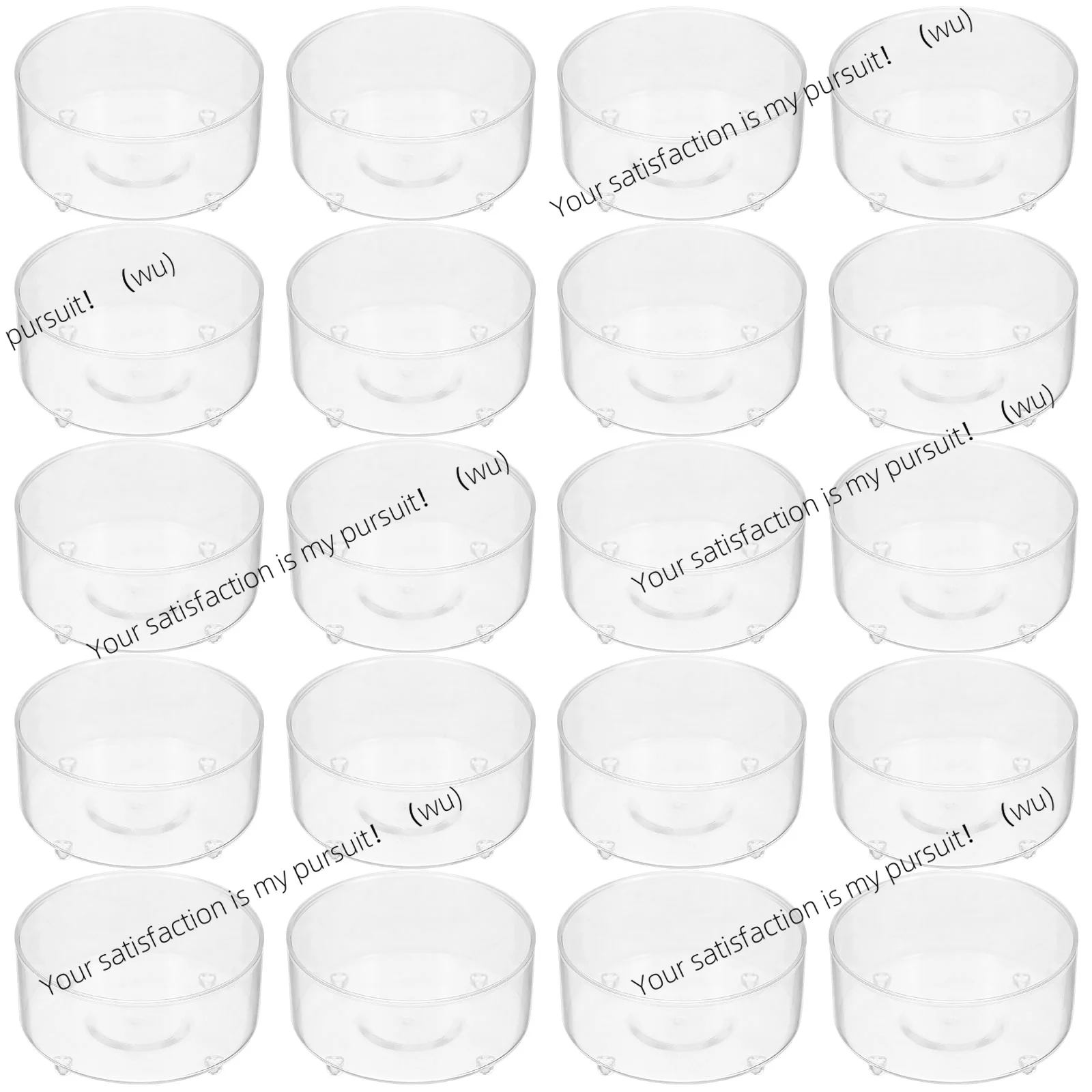 100 supports transparents pour bougies pilier, petites coupelles pour bougies chauffe-plat, résistants à la chaleur, en matériau premium, base stable, adaptés à différentes tailles