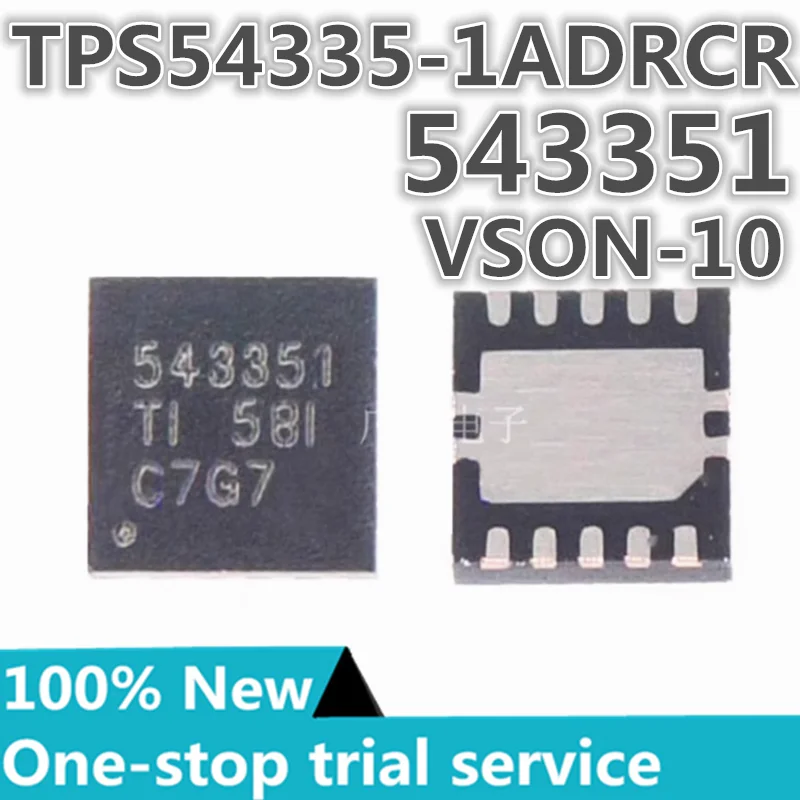 

2-50pcs %New TPS54335-2ADRCR Screen 543352 TPS54335-1ADRCR Screen 543351 VSON-10 Switching regulator IC chip