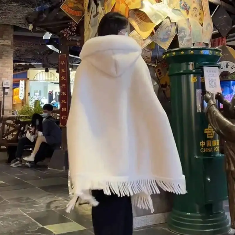 

Модная накидка из искусственного меха с капюшоном, яркая пряжа, утепленная подкладка, вечерние, свадебные, пончо, женский зимний длинный плащ