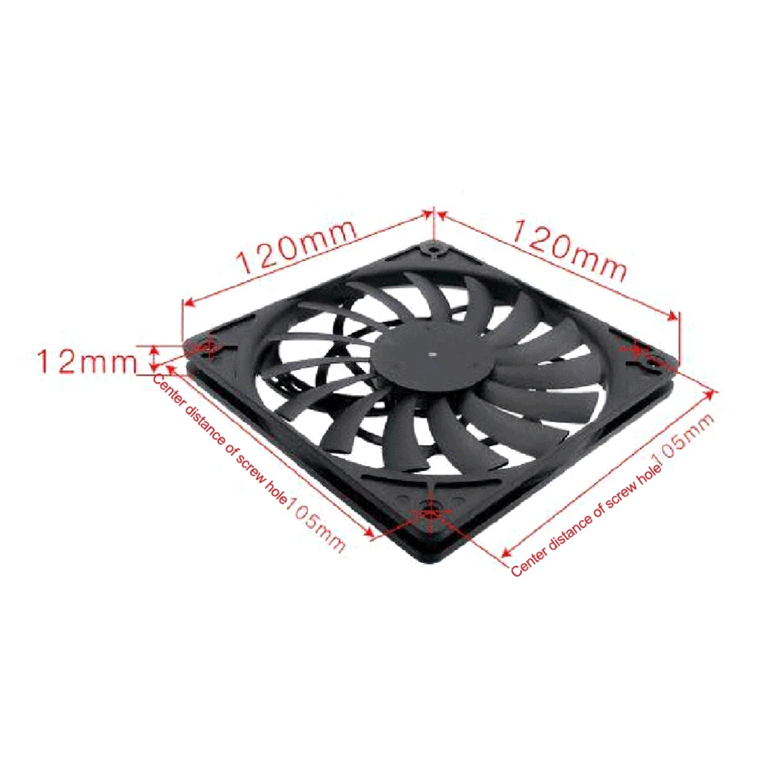 Ventilador de refrigeración PWM silencioso, Enfriador de chasis silencioso de 120mm, 12cm, 120x120x12mm, cc 12V, 0.25A, 1400RPM, para ordenador y PC