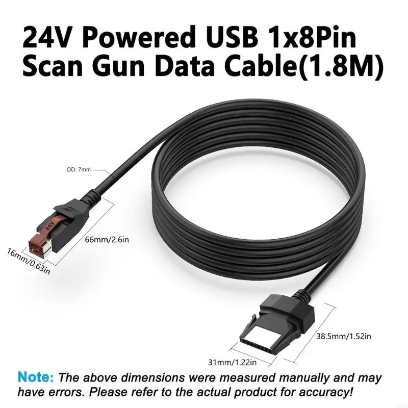 2025 BARCODE BARCODE LINE GRINS LINE 24V POWER SUPPLY POS Terminal Connection Line for Printer Scanning Guns Accessories