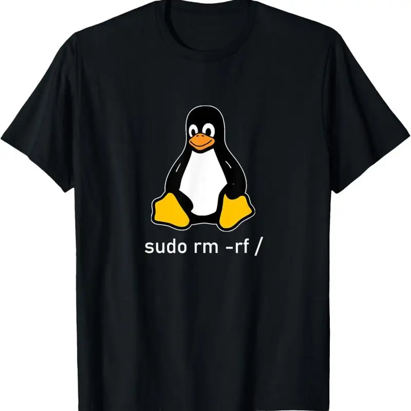Tux Linux Penguin Sudo Rm Rf Computer Science Computers T Shirt