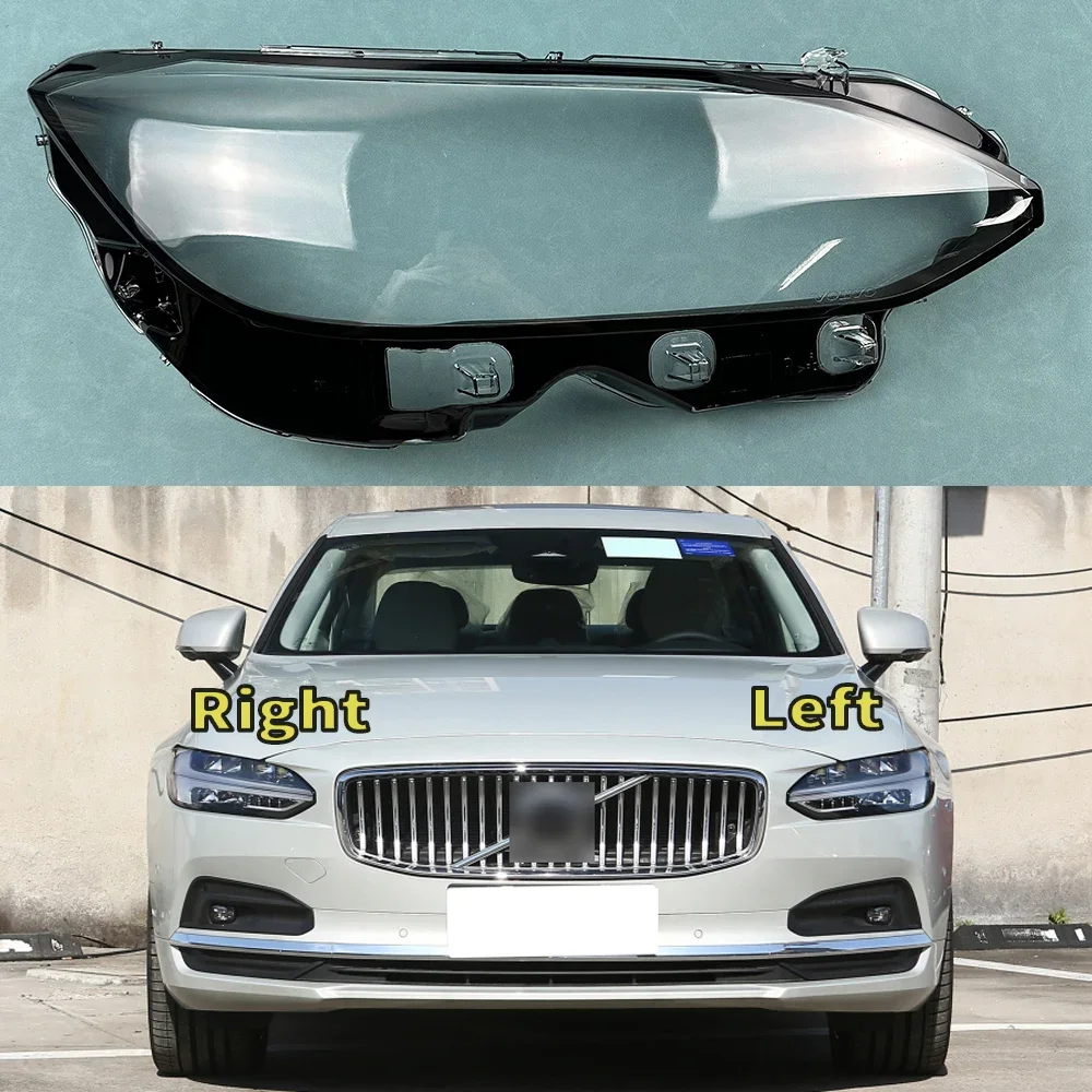 For Volvo S90 S90L 2016-2022 Headlight Shell Lampshade Headlamp Cover Lamp Transparent Plexiglass