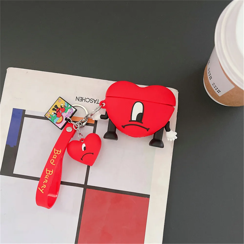 ثلاثية الأبعاد الكرتون أون فيرانو سين تي باد الأرنب Airpods برو 2 الحال بالنسبة Airpods 3 برو 1 2 سماعة لاسلكية تعمل بالبلوتوث سماعة غطاء وقائي قلادة