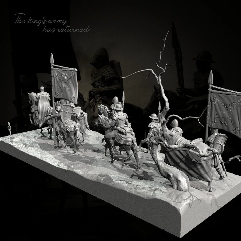 ความสูงของมนุษย์ 38 มม.50 มม.เรซิ่นทหารชุดไม่มีสีและประกอบ TD-7479 + 3D