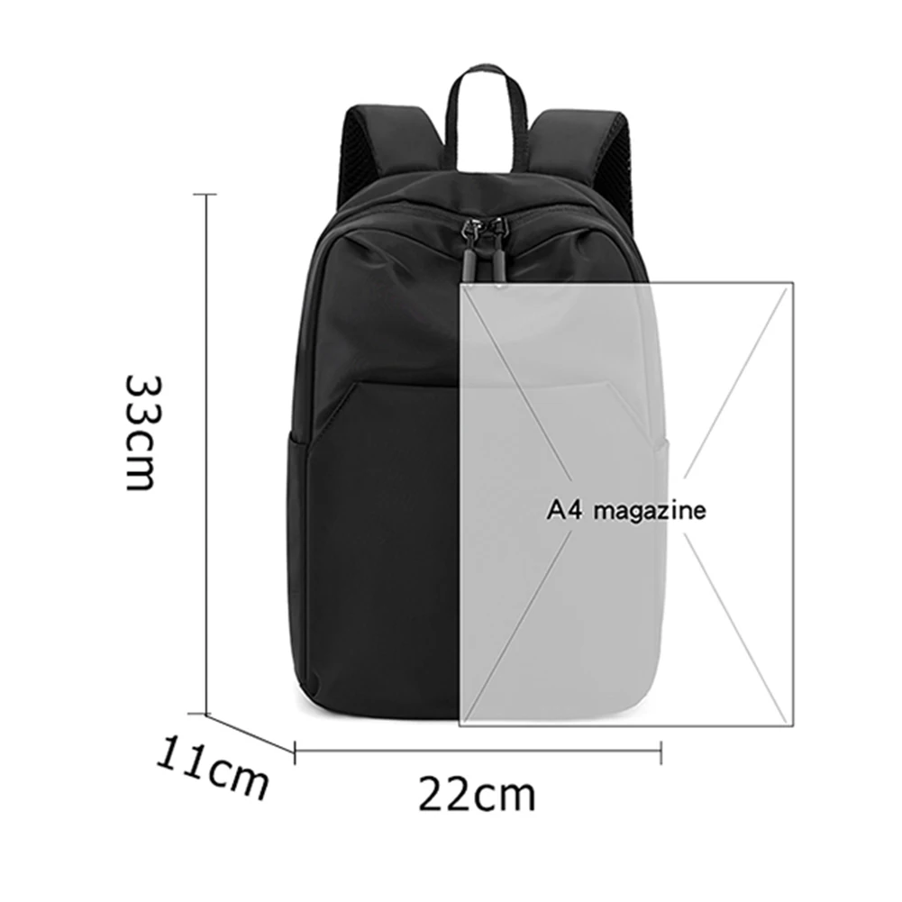 Men Trekking Bag Breathable Nylon School Backpack Waterproof Wear-resistant Layered Storage Lightweight for Outdoor Activities