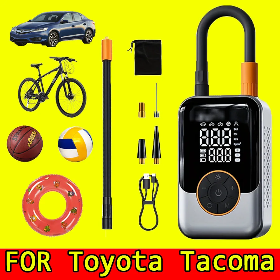 

Портативный беспроводной автомобильный насос для накачивания Toyota Tacoma, интеллектуальный цифровой насос для обнаружения давления в шинах, быстрая зарядка