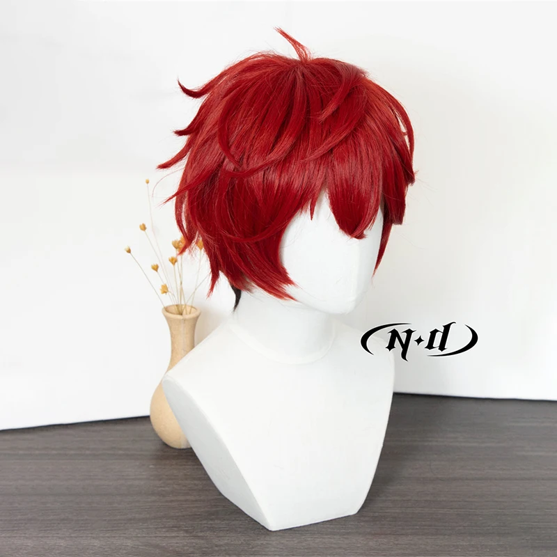Wig Cosplay ND Hiiro Amagi Potongan Rambut Wig Rambut Cosplay Bintang Ensemble untuk Pesta Tema Kostum Comic Con Coser Tahan Panas