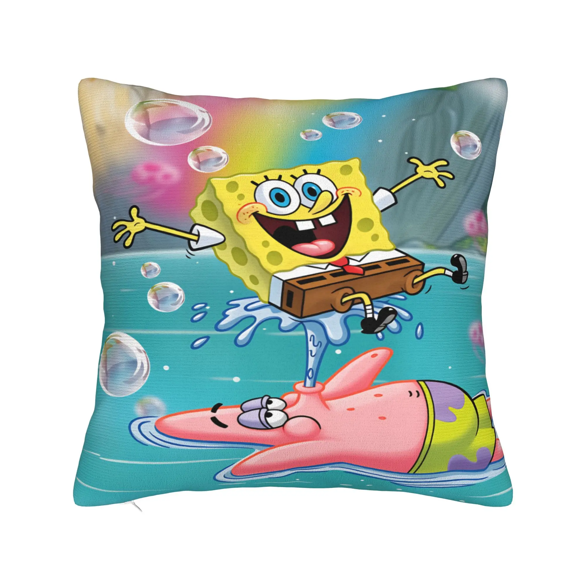 S-Spongebobs Pillowcases  Fashion Pillow Case For Living Room Chair Square Pillow Cover