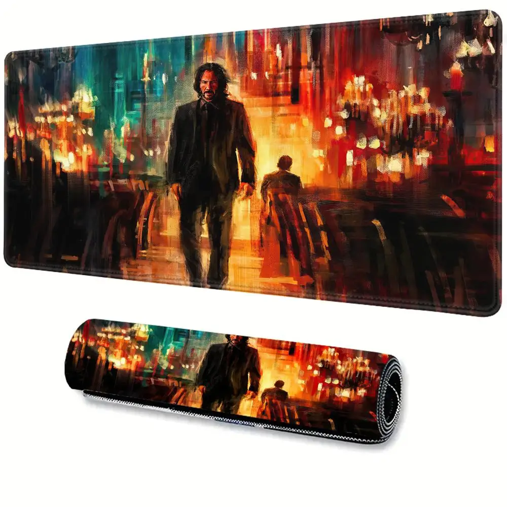 

Large Mouse Pad J-John Wick Desk Mat XXL Gaming Accessories Office Gamer Keyboard Desk Mat Non-Slip Laptop rubber Anime Mousepad