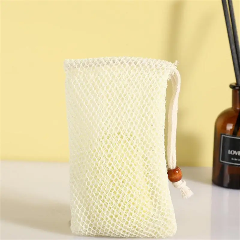 2024 Shower Bath Sisal Soap Bag Natural Sisal Soap Bag Exfoliating Soap Saver Pouch Holder For Bath & Shower Use