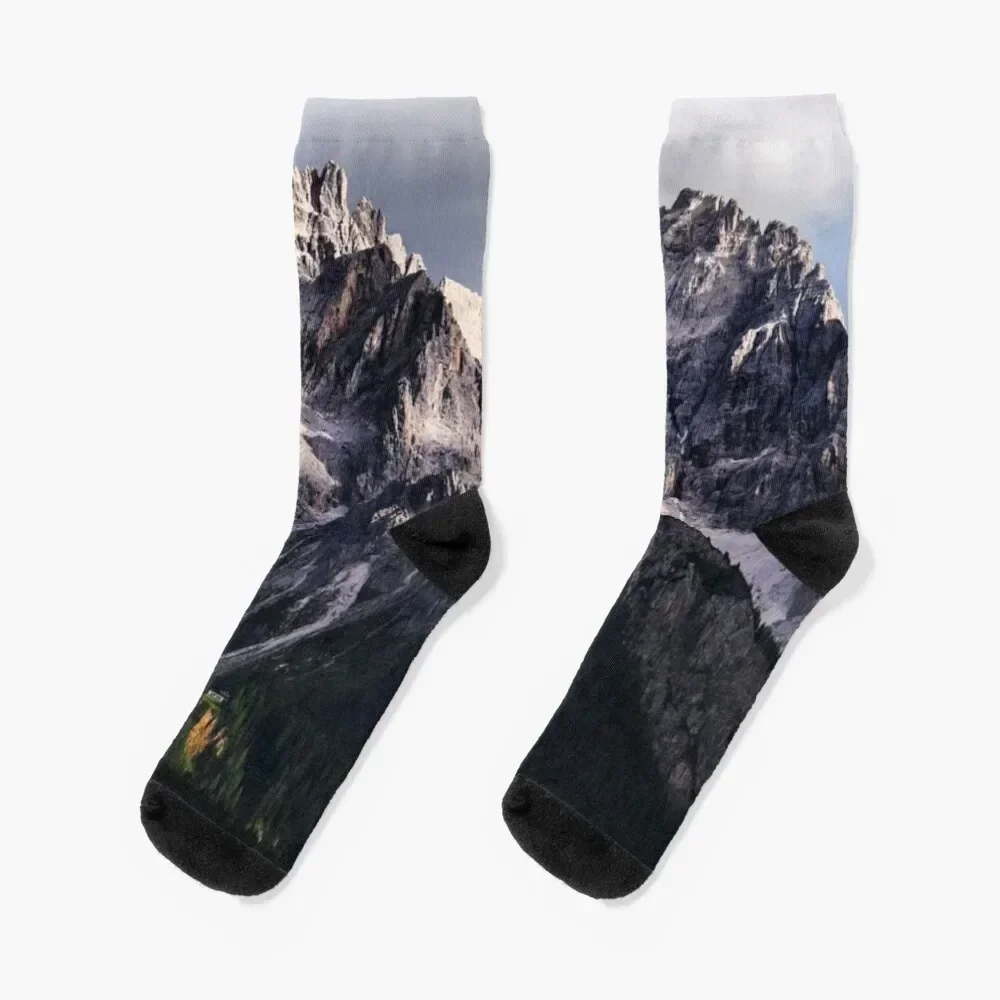 Snowy Mountain Socks custom sports anime sport Mens Socks Women's