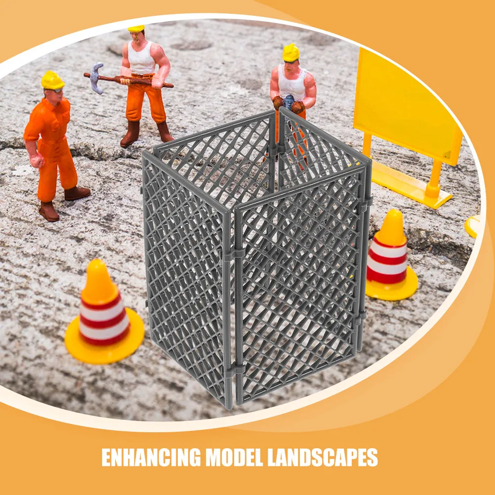 8Pcs Miniature ABS DIY Plastic Garden Fence Accessories Defense Border Outdoor Scene Creative Building Decoration