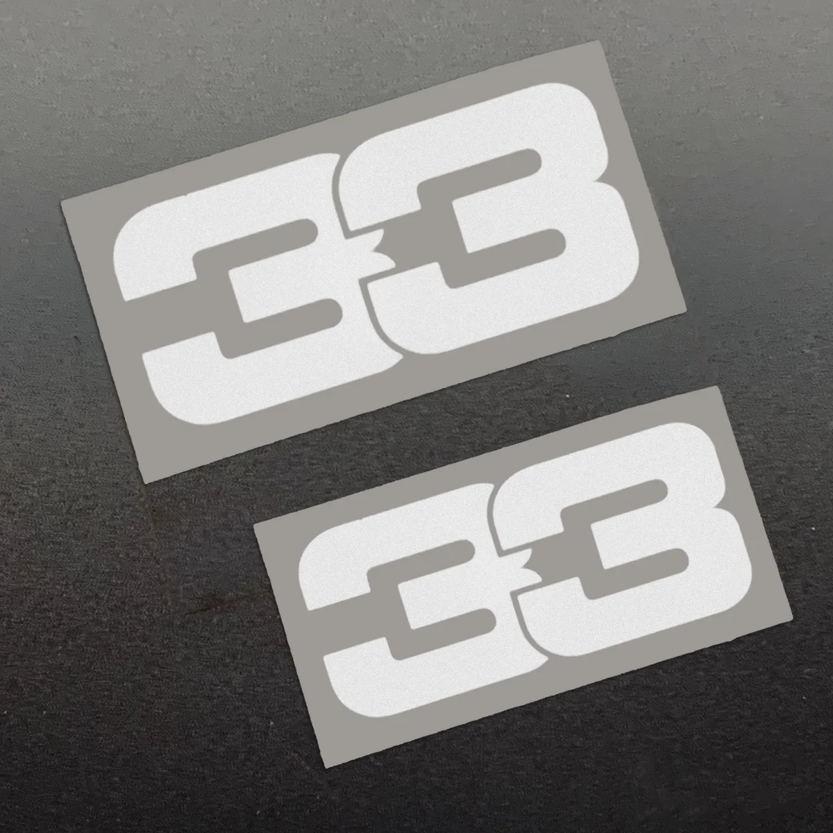 Number 33 Decor Reflective Motorcycle Stickers Waterproof Vinyl Helmet Decorative Decal